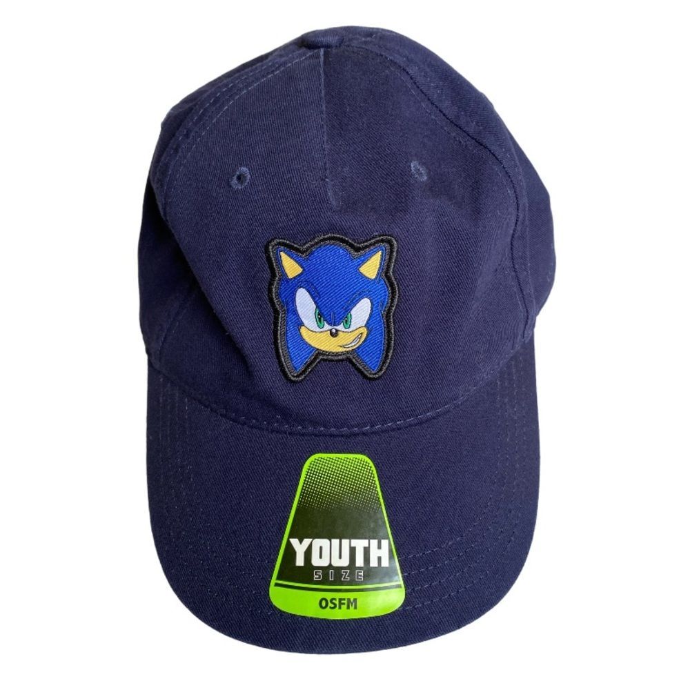 Sonic The Hedgehog Kids Baseball Cap Hat Blue Adjustable Youth One Size Summer